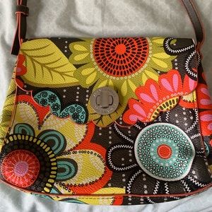 Vera Bradley Flower Shower Leather Purse